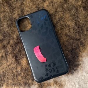 Loopy Case Black Phone Case with Pink Loopy Grip